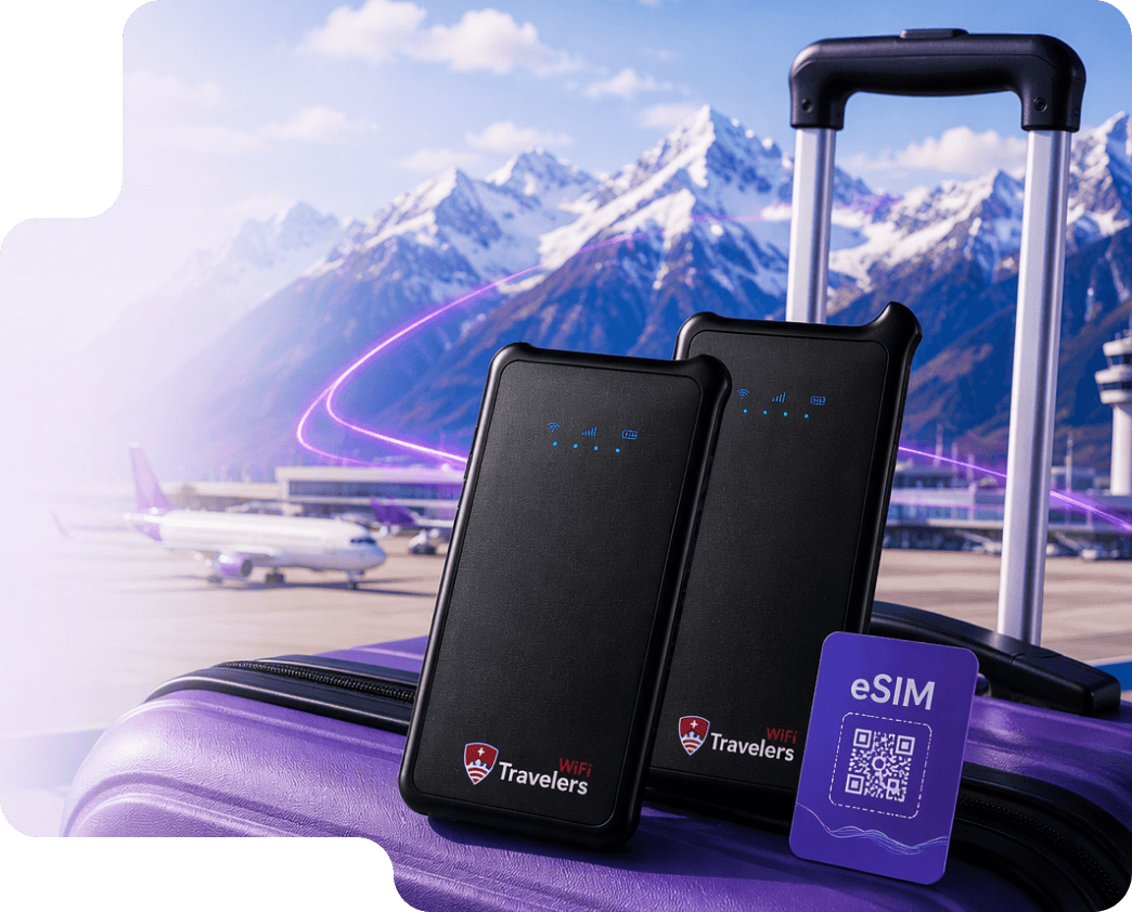 Instant eSIM activation via Navimo or rent a pocket WiFi device.